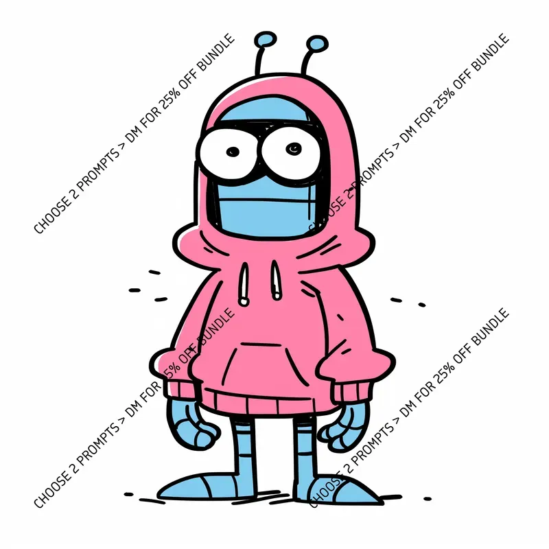 Quirky Cartoon Animal Doodle Characters