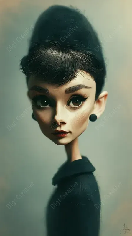 Cinematic Famous People Caricature Art