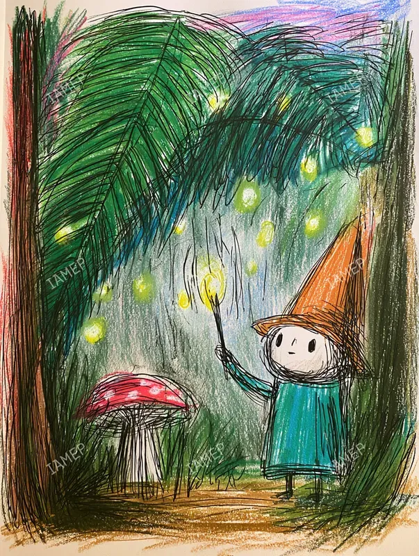 Whimsical Forest Storybook Art