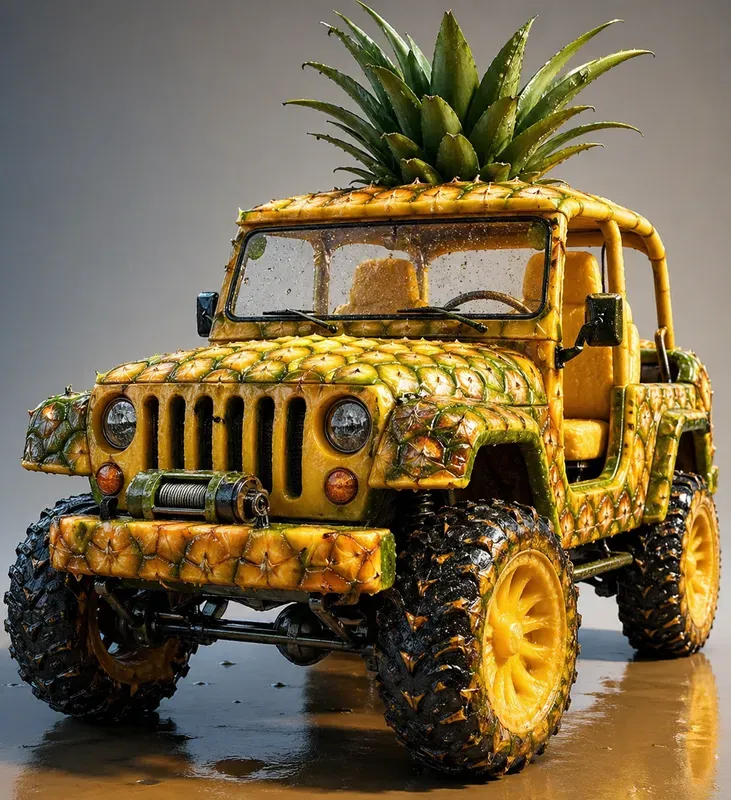 Creative Fruit Vehicle Fusion Art Packs