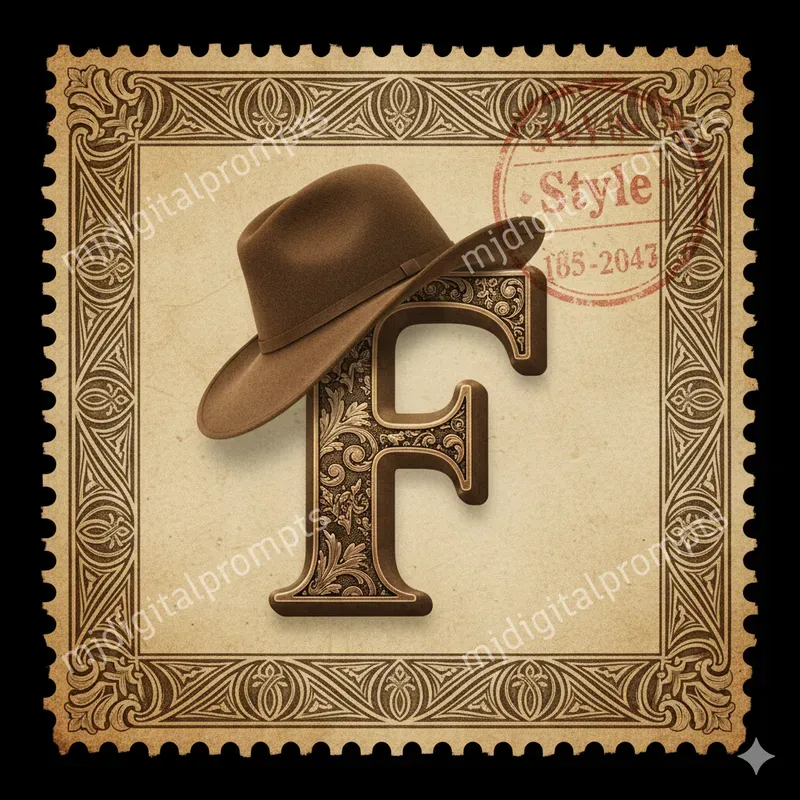 Vintage Postage Stamp Letter Art