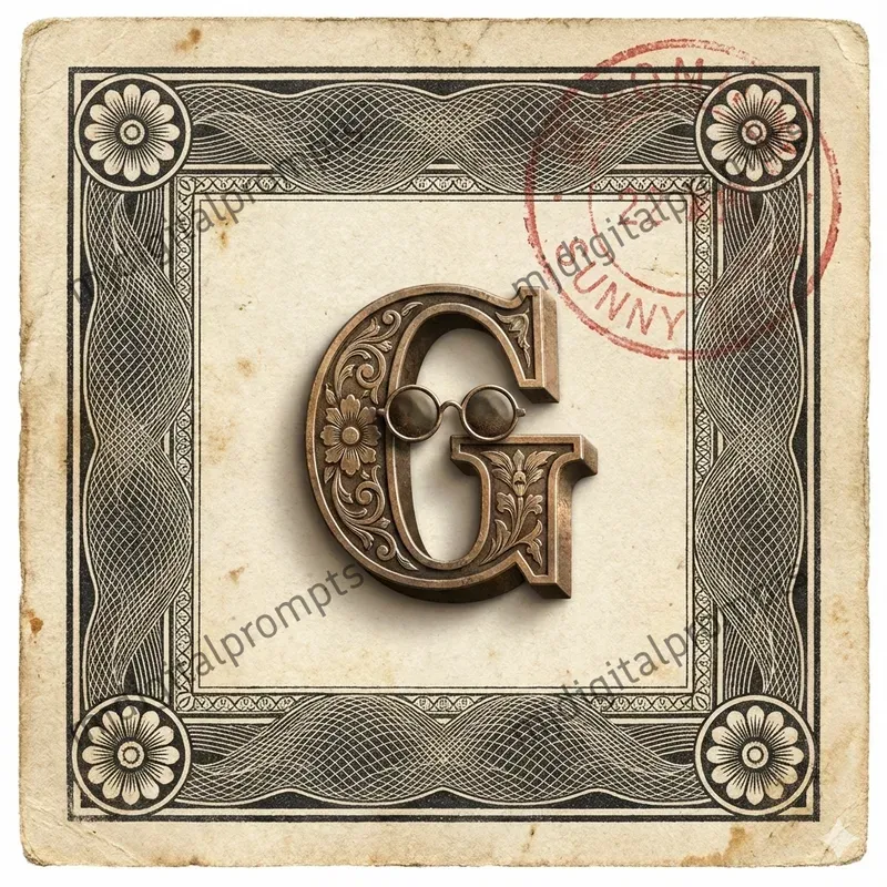 Vintage Postage Stamp Letter Art