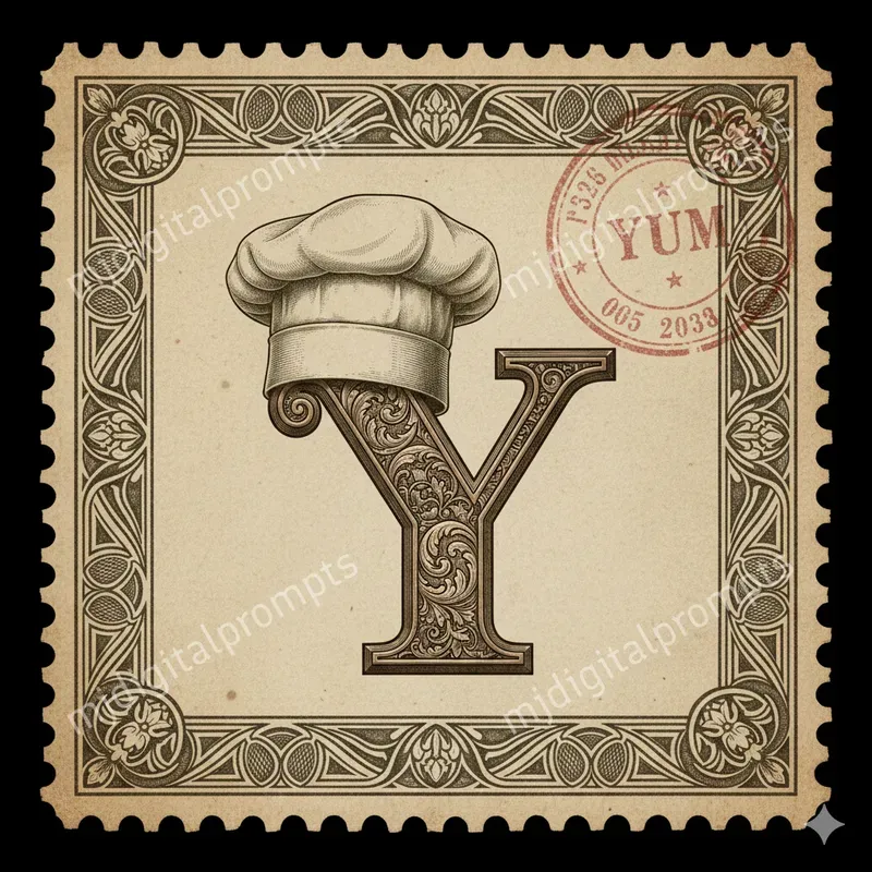 Vintage Postage Stamp Letter Art