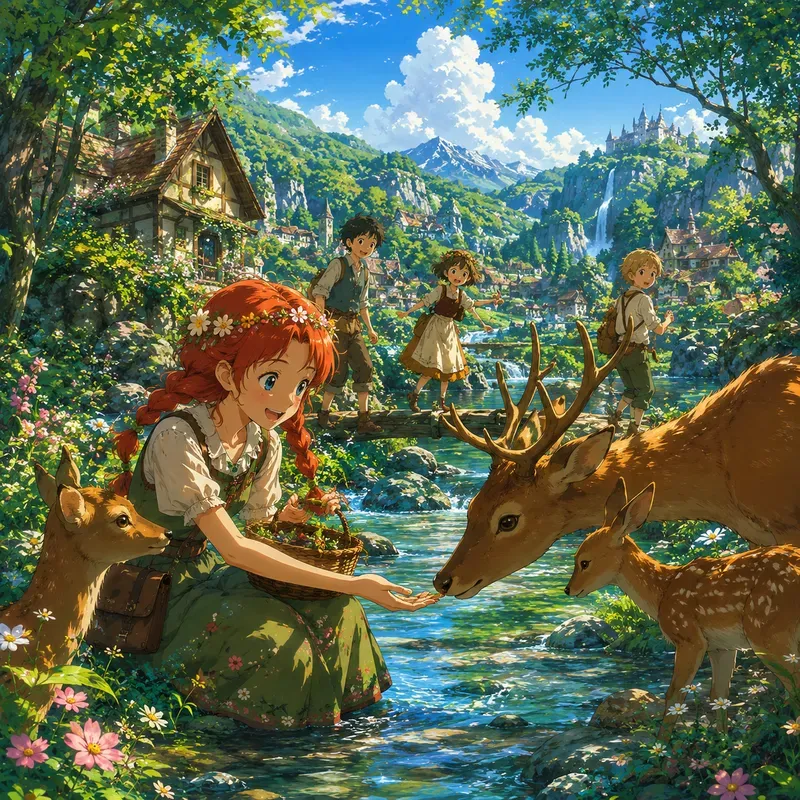 Children Playing Beneath Trees