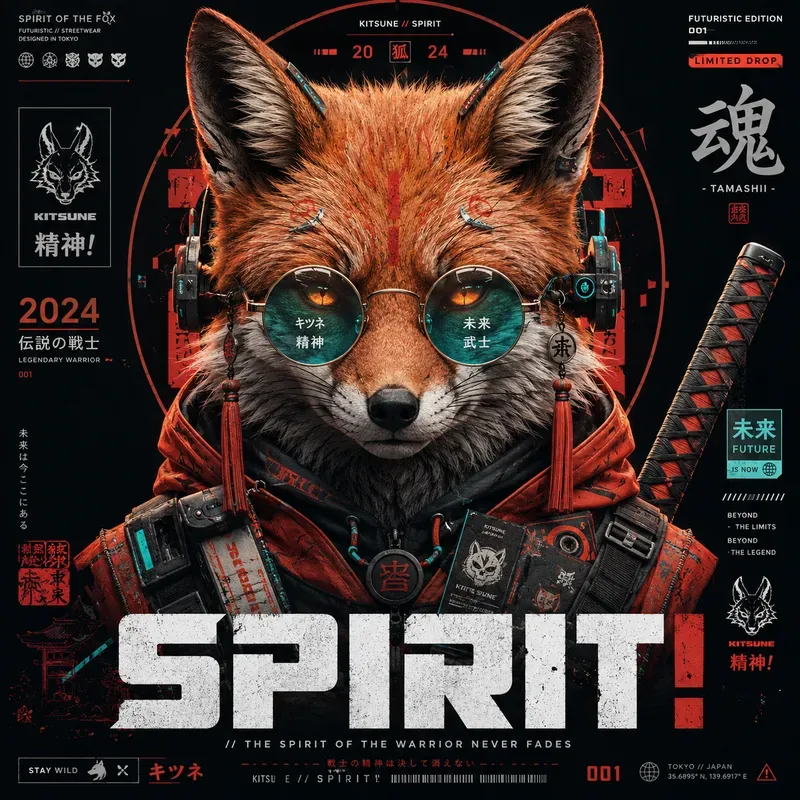 Neon Mood Animal Streetwear Posters