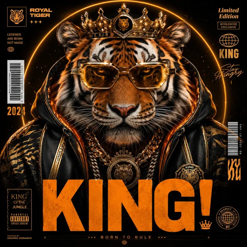 Neon Mood Animal Streetwear Posters