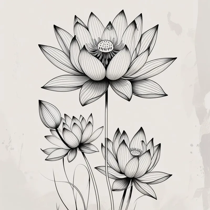 Elegant Line Art Illustrations
