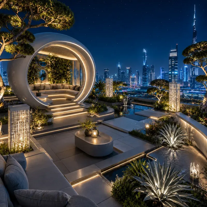 Cinematic Outdoor Oasis Rooftops