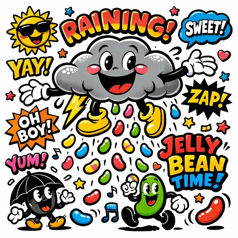 Retro Popart Mascot Sticker Sheets