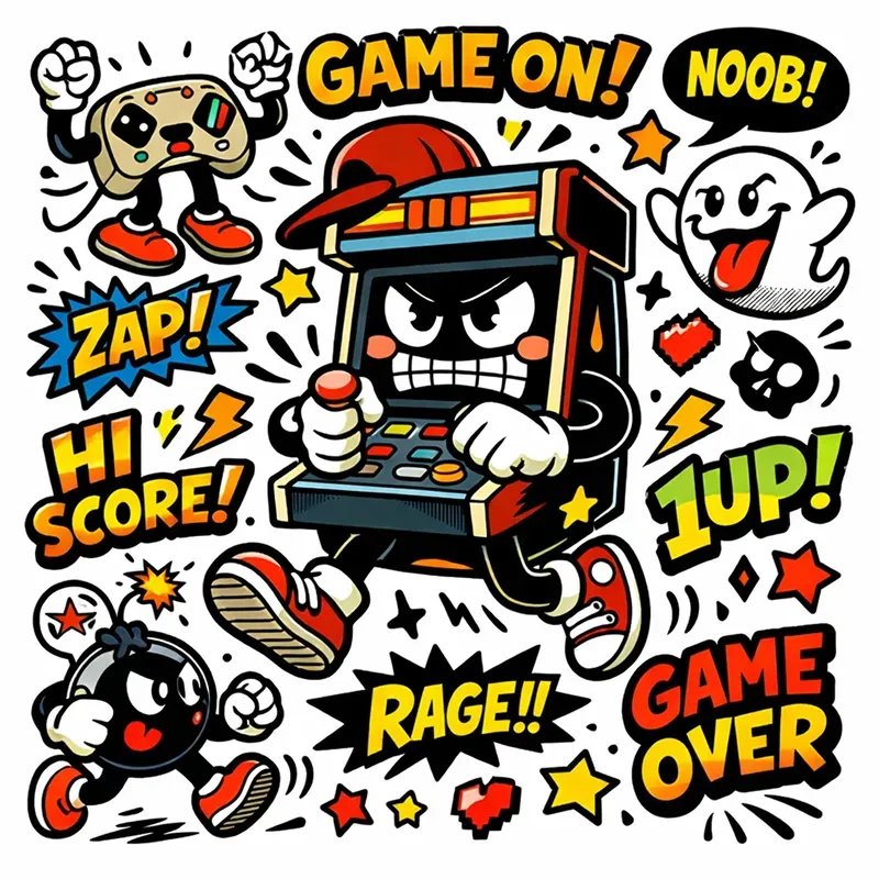 Retro Popart Mascot Sticker Sheets