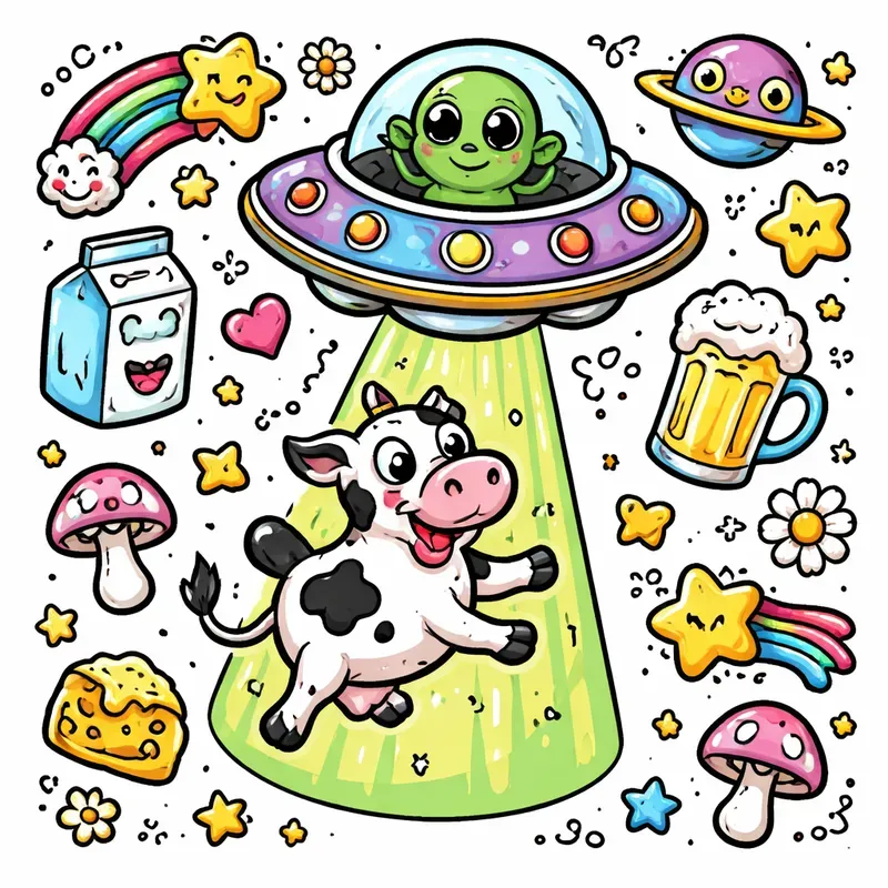 Retro Popart Mascot Sticker Sheets