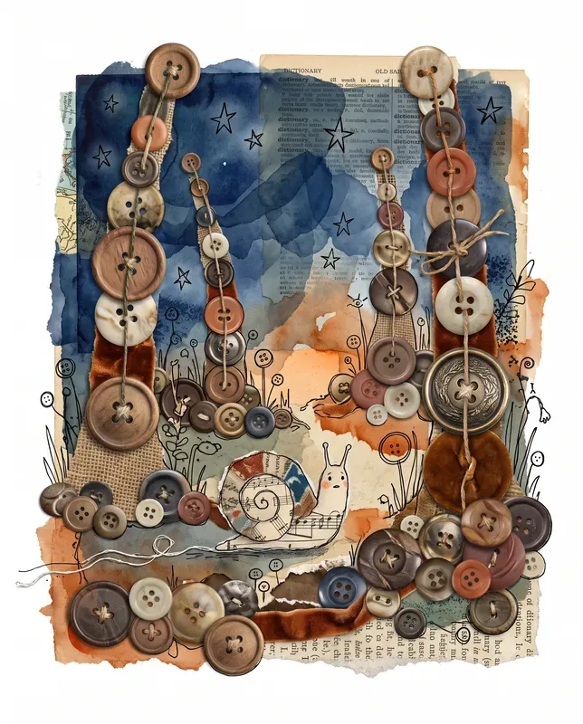 Tactile Mixed Media Collage Art