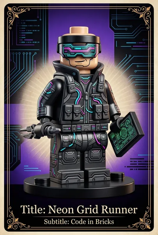Vintage Card Minifig Templates