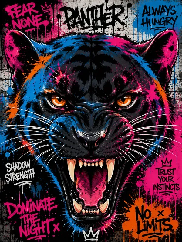 Vibrant Urban Graffiti Street Art Mascots