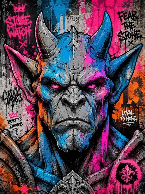 Vibrant Urban Graffiti Street Art Mascots