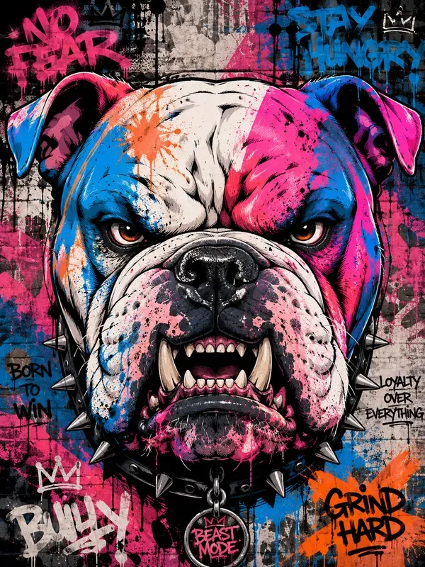 Vibrant Urban Graffiti Street Art Mascots