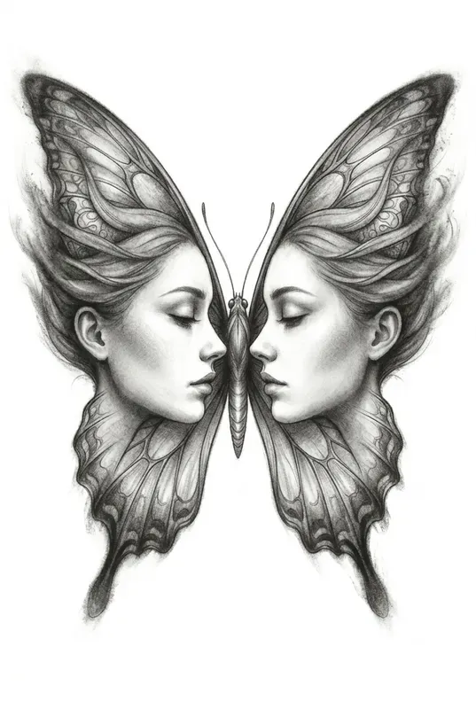 Surreal Symmetrical Pencil Art Generator