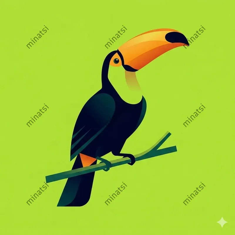 Tropical Animal Flat Vector Illustrations