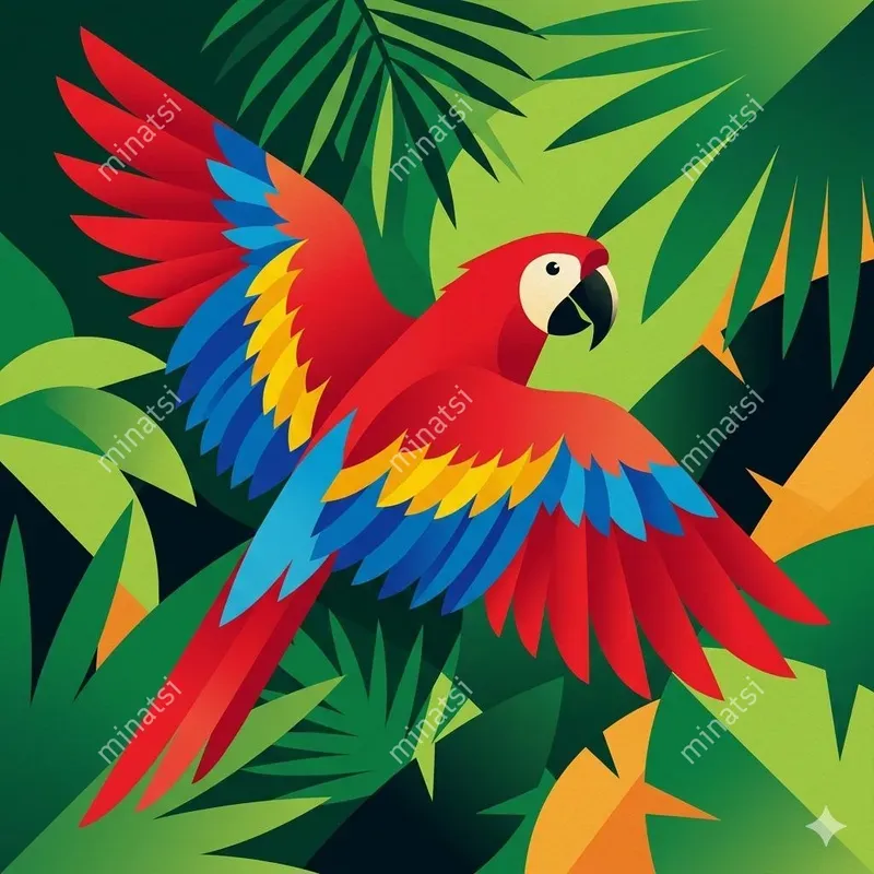 Tropical Animal Flat Vector Illustrations