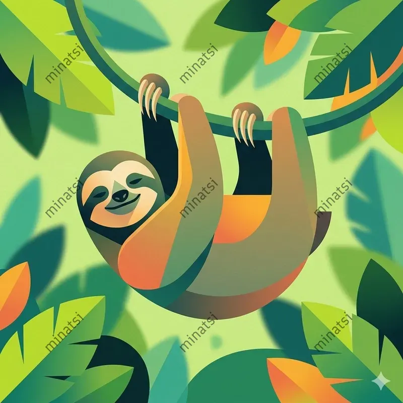 Tropical Animal Flat Vector Illustrations