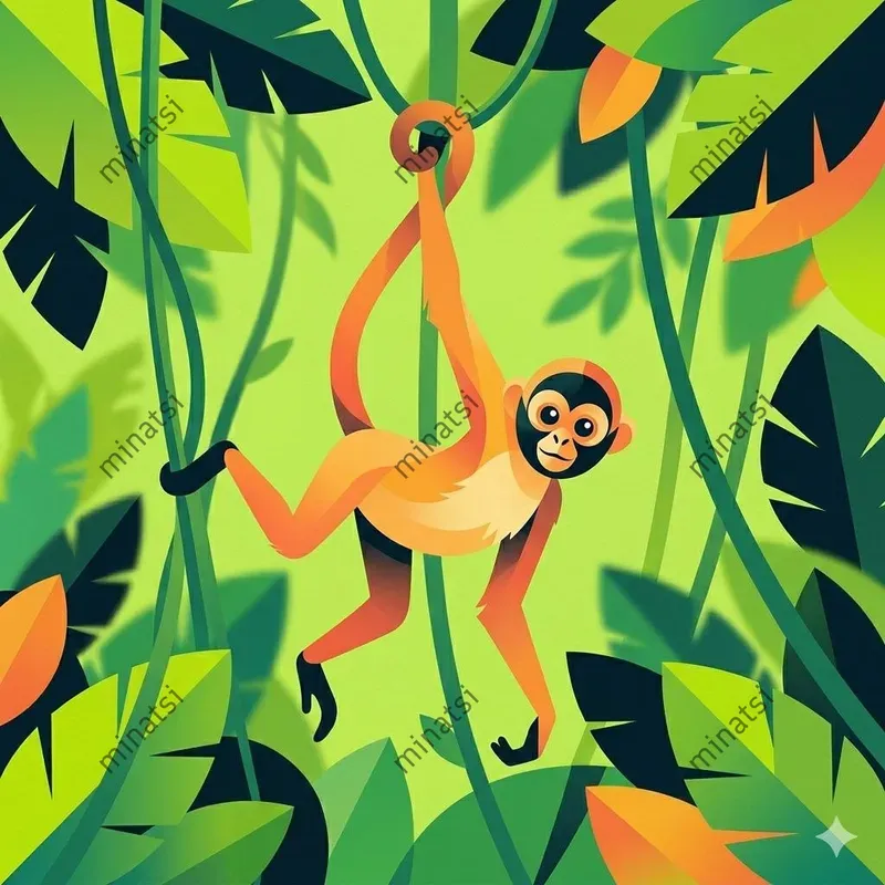 Tropical Animal Flat Vector Illustrations