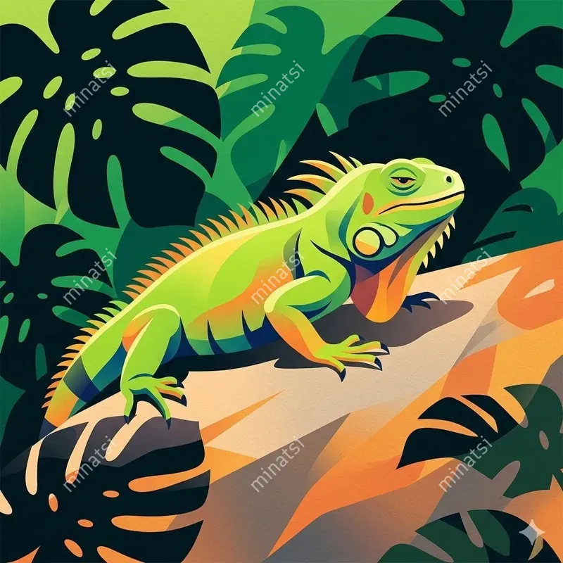 Tropical Animal Flat Vector Illustrations