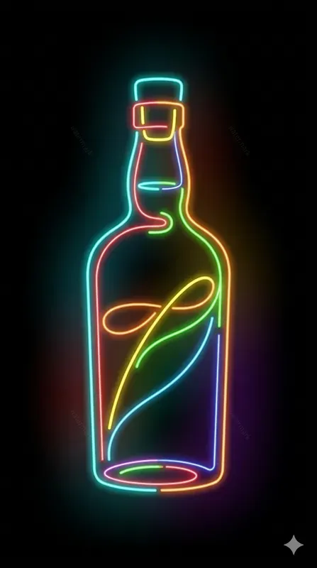 Neon Line Art Minimal Glows