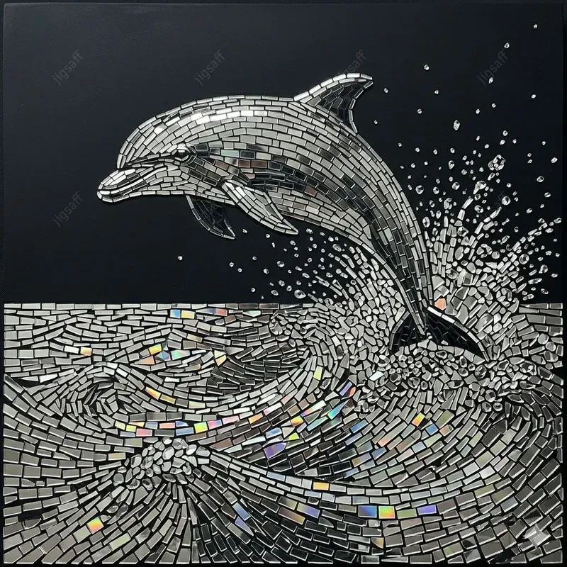 Mirrored Micromosaic Liquid Splashes