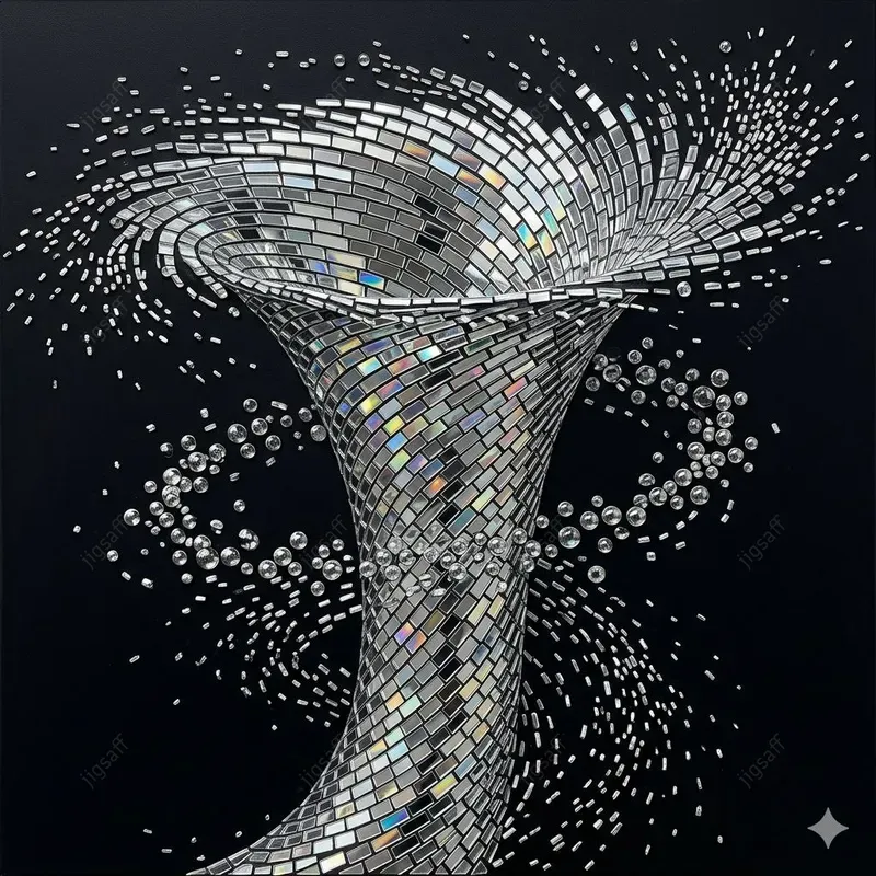 Mirrored Micromosaic Liquid Splashes