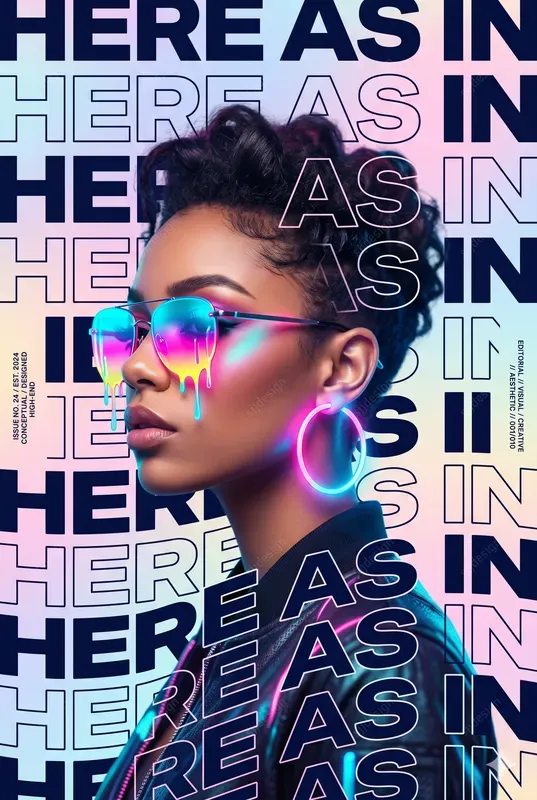 Synthpop Gradient Editorial Posters