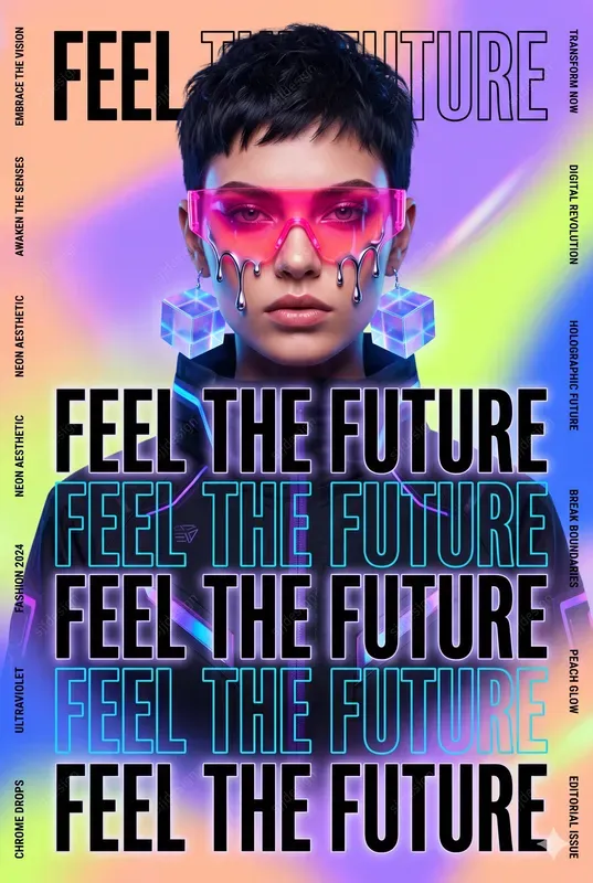 Synthpop Gradient Editorial Posters