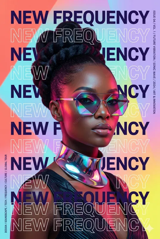 Synthpop Gradient Editorial Posters