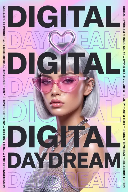 Synthpop Gradient Editorial Posters