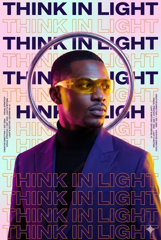 Synthpop Gradient Editorial Posters