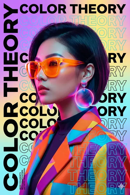 Synthpop Gradient Editorial Posters