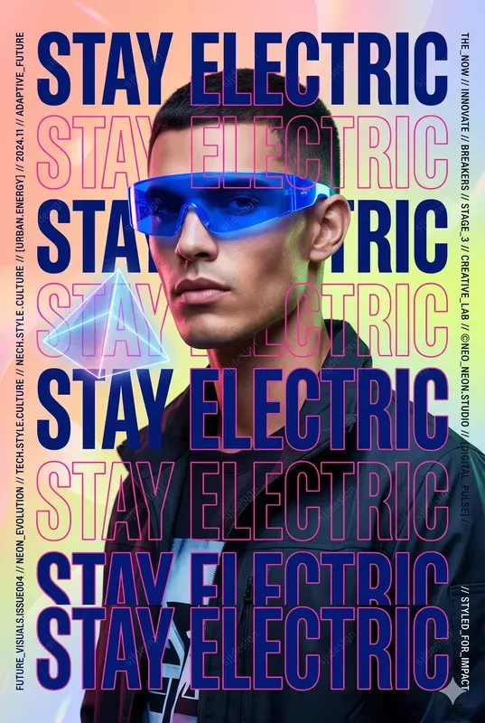 Synthpop Gradient Editorial Posters