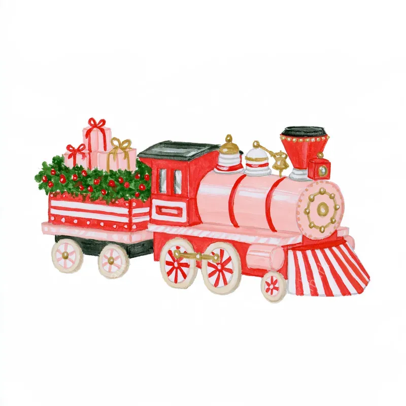 Whimsical Christmas Watercolor Cliparts