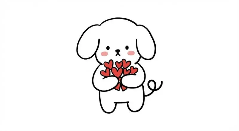 Cute Handdrawn Love Doodle Animals