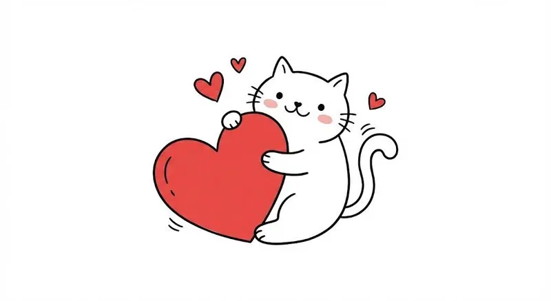 Cute Handdrawn Love Doodle Animals