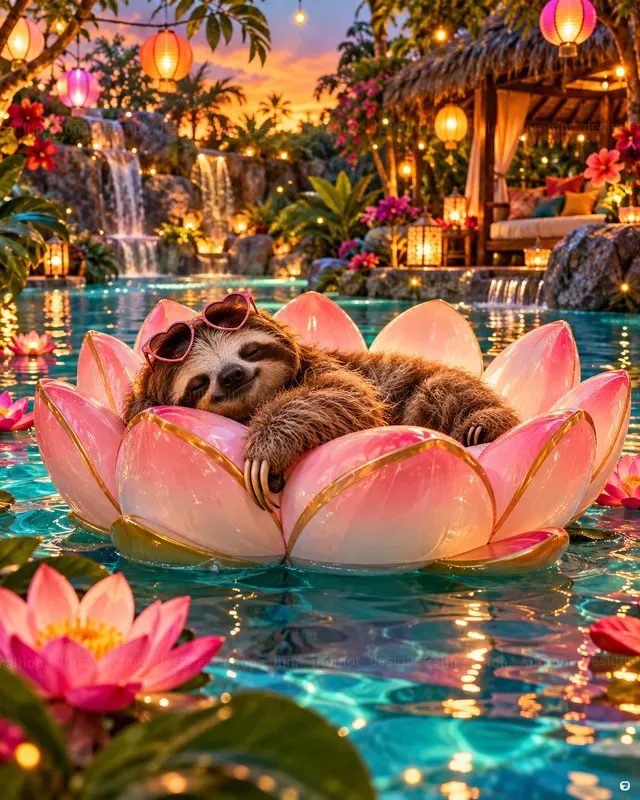 Hyperrealistic Baby Animal Pool Days