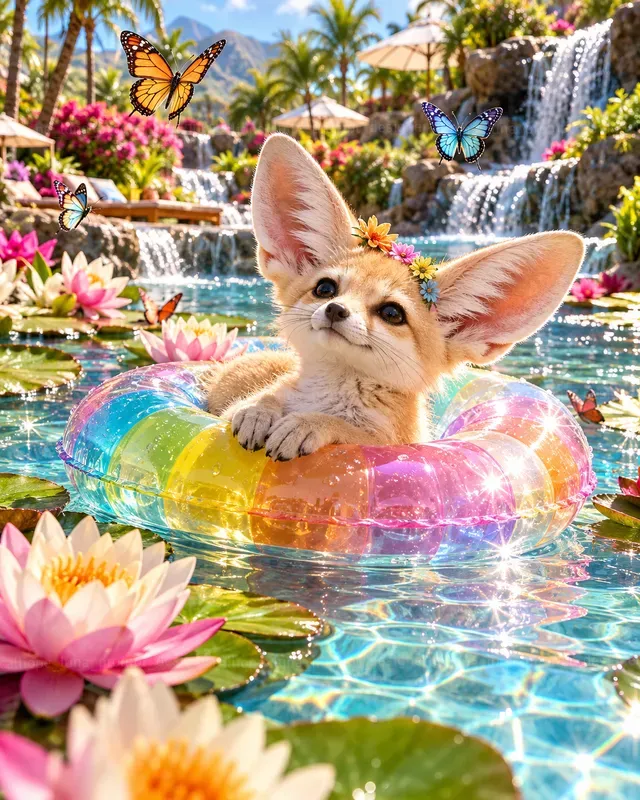 Hyperrealistic Baby Animal Pool Days