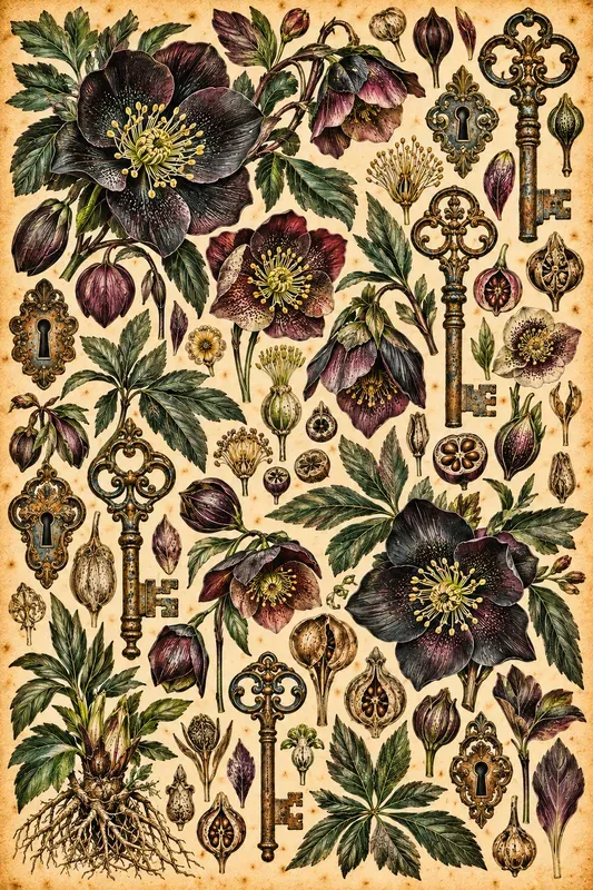 Vintage Victorian Botanical Stickers