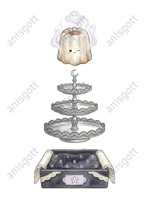 Ghostly Parisian Patisserie Clipart