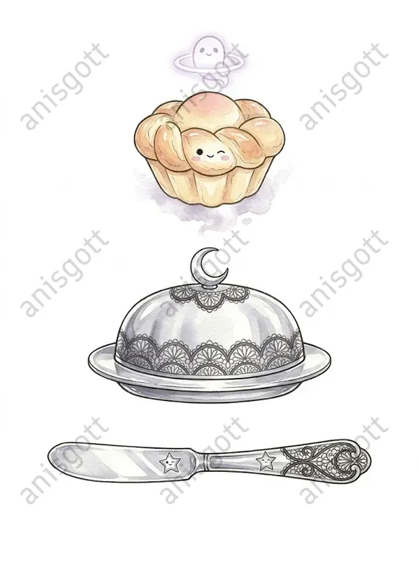 Ghostly Parisian Patisserie Clipart