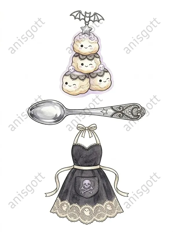 Ghostly Parisian Patisserie Clipart