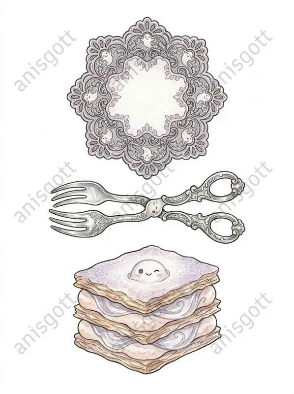 Ghostly Parisian Patisserie Clipart