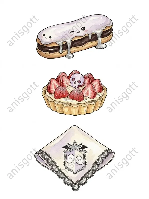 Ghostly Parisian Patisserie Clipart
