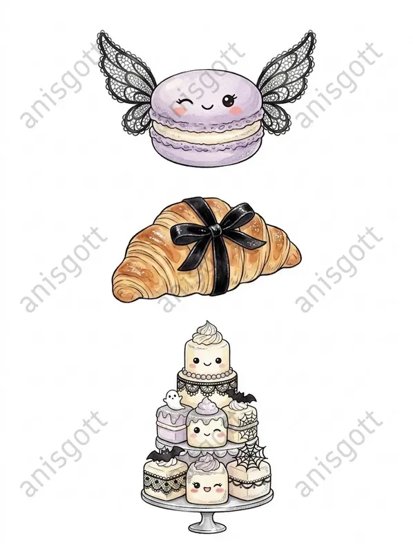 Ghostly Parisian Patisserie Clipart