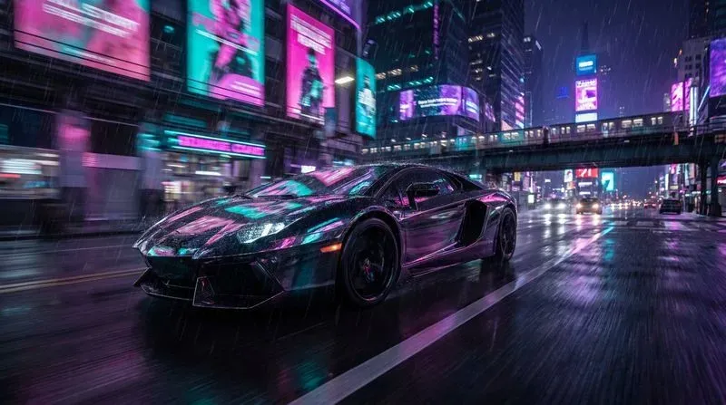Futuristic Cyberpunk Luxury Sports Cars