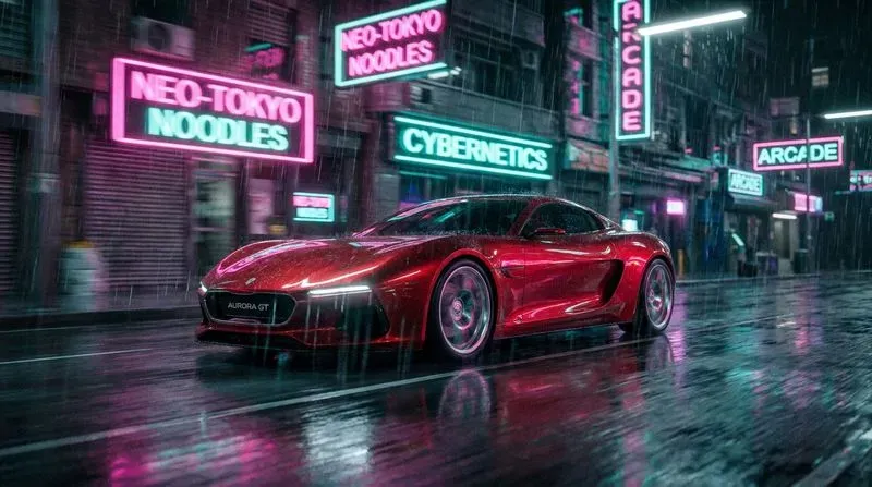 Futuristic Cyberpunk Luxury Sports Cars